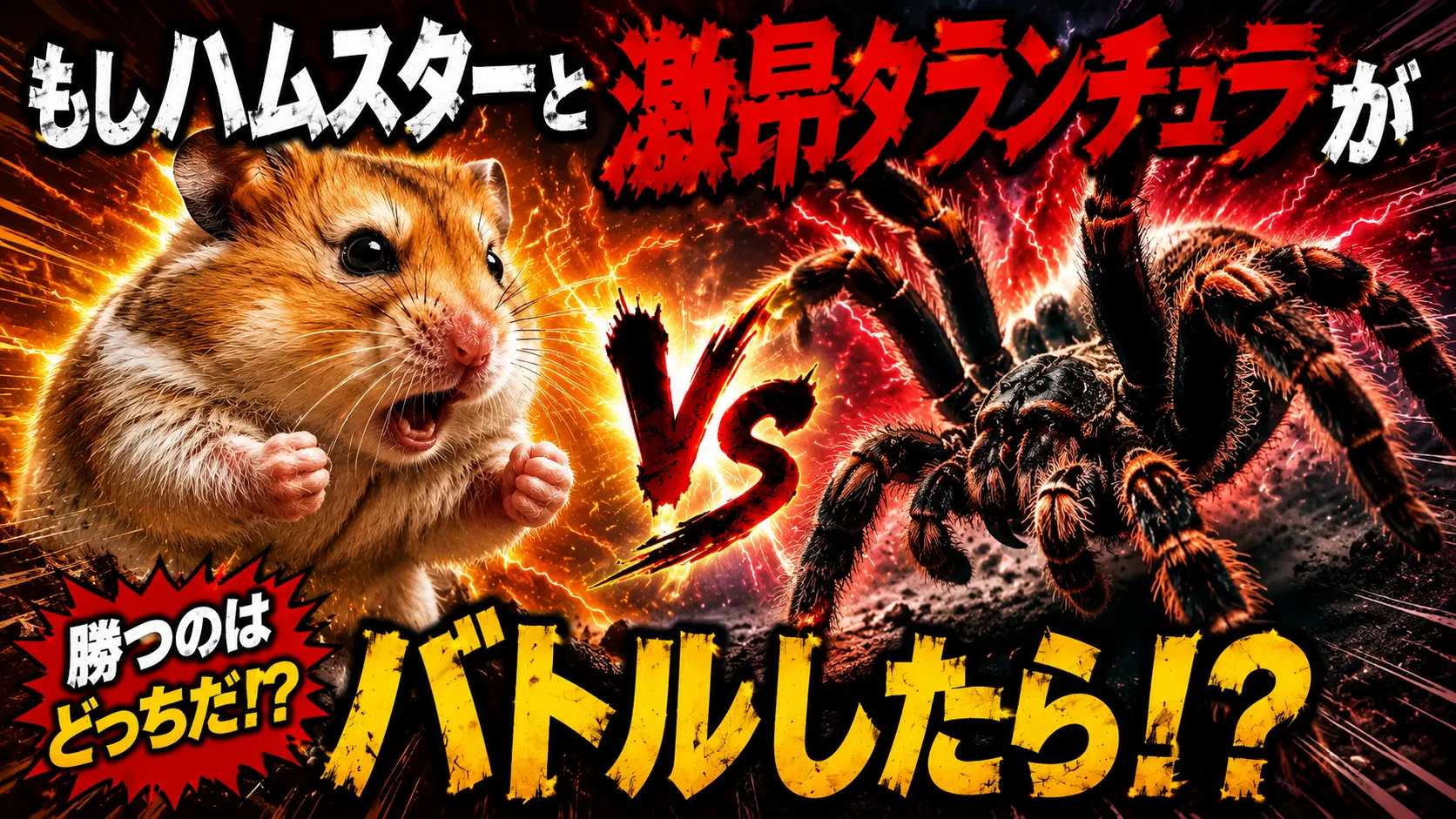 【ネタ】ジャンガリアンハムスターvs激昂タランチュラ